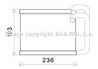 Радіатор обігрівача HYUNDAI SONATA / KIA OPTIMA 2010- AVA COOLING HY6391 (фото 1)