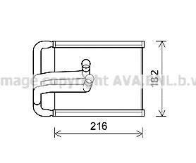 Радіатор обігрівача HYUNDAI TUCSON (вир-во AVA) AVA COOLING HYA6254