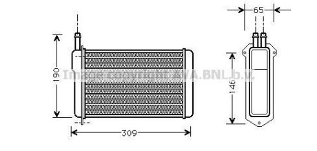 Теплообмінник, Система опалення салону AVA COOLING LA6009