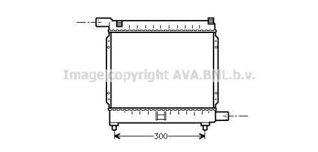 Радіатор охолодження двигуна W124/W201 MT 18/20/23-AC AVA COOLING MS2039 (фото 1)