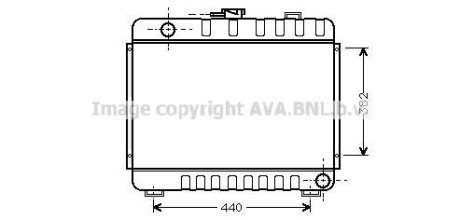 AVA DB Радіатор охолодження двиг. T1 200-SERIES B601 (1977) 207D 2.4 AVA COOLING MS2045