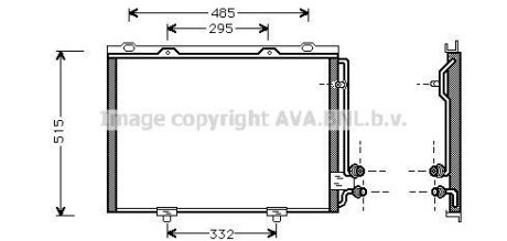 AVA DB Радіатор кондиціонера (конденсатор) W210 AVA COOLING MS5232