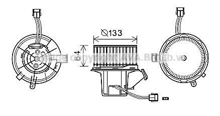 Вентилятор отопителя салона MB C204 E212 AVA AVA COOLING MS8640