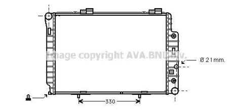 Радиатор охлаждения двигателя MB C-class (W202) (96-02) AT AVA AVA COOLING MSA2174