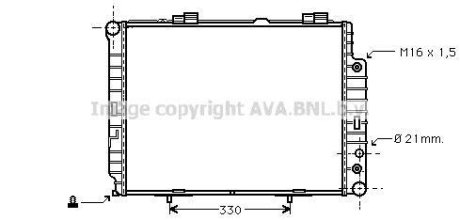 AVA DB Радіатор охолодження (built-in oil cooler) W210 2.0/2.3 95- AVA COOLING MSA2283