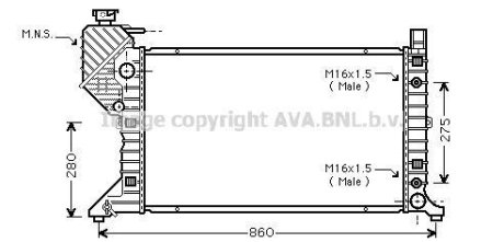 AVA DB Радіатор охолодження АКПП Sprinter 2.2CDI 00- AVA COOLING MSA2343