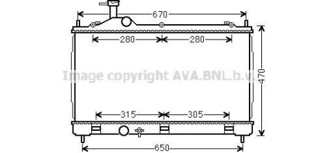 Радиатор охлаждения двигателя Mitsubishi Outlander III (12-) AVA AVA COOLING MT2256