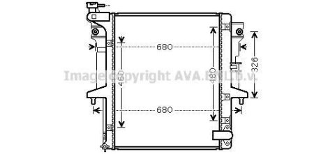 Радиатор охлаждения двигателя Mitsubishi L200 (07-15) 2,5d MT AVA AVA COOLING MTA2202