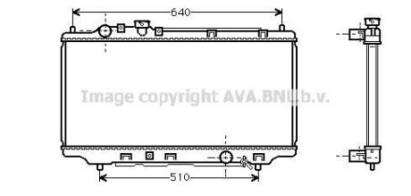 AVA MAZDA Радіатор охолодження 323 C/P/S V 1.3/2.0D 94- AVA COOLING MZ2098