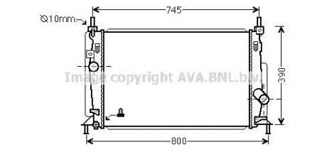 Радиатор охлаждения двигателя Mazda 3 (09-14) MT AVA AVA COOLING MZ2237