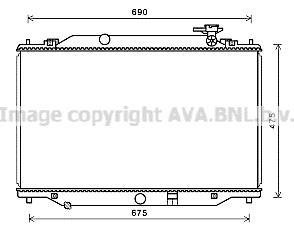 Радиатор охлаждения двигателя Mazda CX5 (12-) 2.0i AVA COOLING MZ2270