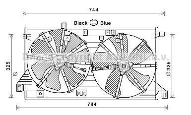 AVA MAZDA Вентілятор радіатора 3 1.6 08-14 AVA COOLING MZ7550