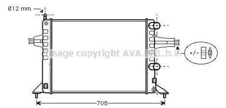 Радіатор охолодження двигуна AVA AVA COOLING OL2257