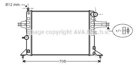 Радиатор охлаждения двигателя AVA AVA COOLING OL2272