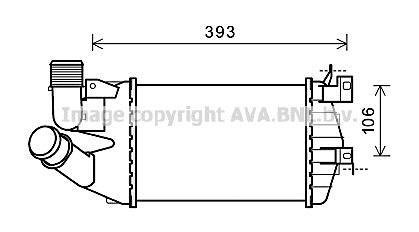 Інтеркулер OPEL ASTRA (2004)/ ZAFIRA 1.7 CDTI (вир-во AVA) AVA COOLING OL4584