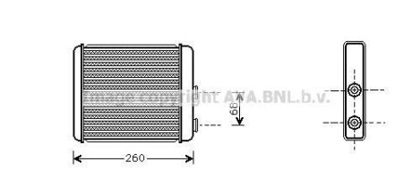 Радиатор отопителя салона Opel Astra G H AVA COOLING OL6259