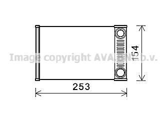 Радиатор отопителя салона Chevrolet Aveo Sonic T300 2011>, Tracker 2013> AVA COOLING OL6656