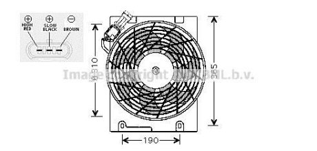 Вентилятор радіатора OPEL ASTRA G (98-) (вир-во AVA) AVA COOLING OL7508