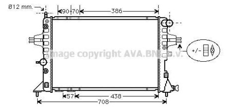 Радіатор охолодження двигуна Opel Astra G (98-04) 2,0i 2,0d 2,2i AT/MT AVA AVA COOLING OLA2253