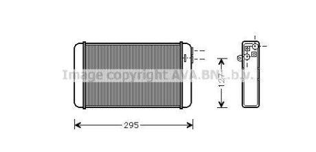 Радіатор обігрівача OMEGA A ALL MT/AT +/- A/C (Ava) AVA COOLING OLA6116