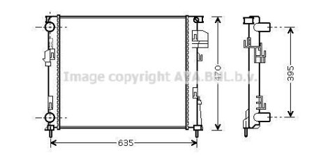 Радіатор, Система охолодження двигуна AVA COOLING RTA2303