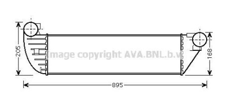 AVA RENAULT Інтеркулер Espace IV, Laguna II, Vel Satis 1.9/2.2dCi 04- AVA COOLING RTA4397