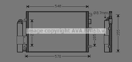 AVA Радіатор кондиціонера NISSAN KUBISTAR (2004) 1.5 DCI AVA COOLING RTA5275D