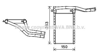 Радиатор отопителя салона Suzuki SX4 1,6i 06> AC+/-, Swift III 05>, Swift IV 10> AVA AVA COOLING SZA6146