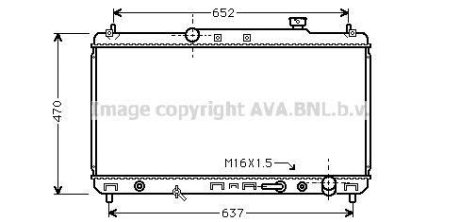 Радиатор охлаждения двигателя Toyota Camry (96-02) 2,2i 3,0i AT/MT AVA AVA COOLING TO2236