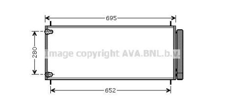 AVA Радіатор кондиціонера Auris, Corolla 06- AVA COOLING TO5406D