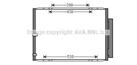 AVA LEXUS Радіатор кондиціонера (конденсатор) з осушувачем RX 300 03- AVA COOLING TO5568D