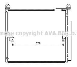 AVA Радіатор кондиціонера LAND CRUISER PRADO 2.8 D-4D 18- AVA COOLING TO5657D