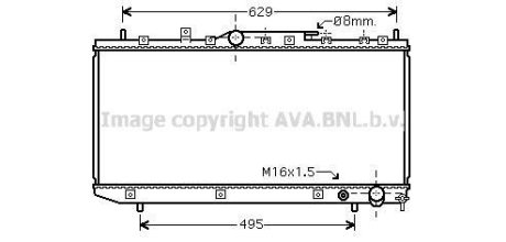 AVA TOYOTA Радіатор охолодження AVENSIS II 2,0 D 00- AVA COOLING TOA2324