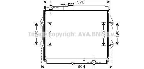 AVA Радіатор охолодження двиг. HILUX VI Пікап 2.5 D-4D 01- AVA COOLING TOA2642