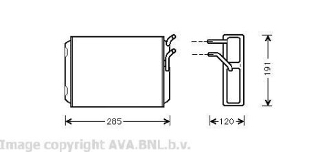 Радіатор обігрівача 740/760/940/960/S90/V90 (Ava) AVA COOLING VO6096