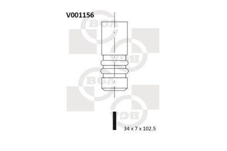 Клапан двигателя BGA V001156