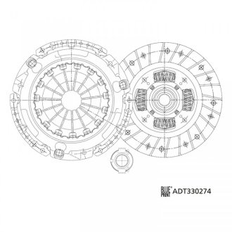 Ремонтный комплект сцепления BLUE PRINT ADT330274