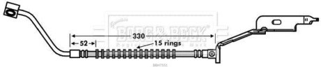 Тормозной шланг FRONT RH BORG & BECK BBH7551