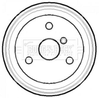 Гальмівні барабани задні BORG & BECK BBR7118