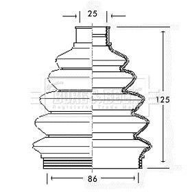 Пыльник приводного вала к-т BORG & BECK BCB2302