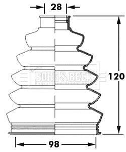 Пильник привiдного валу к-т BORG & BECK BCB2394