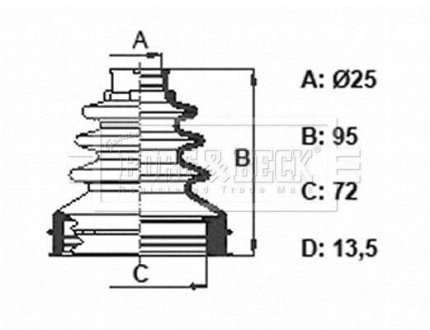 Пыльник приводного вала к-т BORG & BECK BCB6392