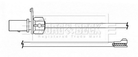 Датчик тормозных колодок BORG & BECK BWL3140