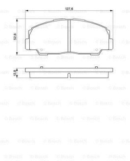 Гальмівні колодки дискові Daihatsu Feroza, Rocky 1.6/2.8D 02.85-12.98 BOSCH 0 986 424 297