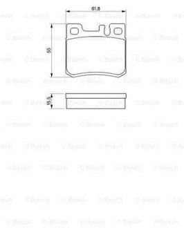 Тормозные колодки дисковые BOSCH 0986424358