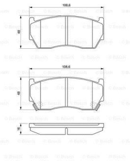 Тормозные колодки, дисковые BOSCH 0 986 424 369