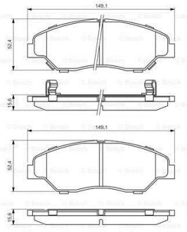 Тормозные колодки дисковые BOSCH 0986424696