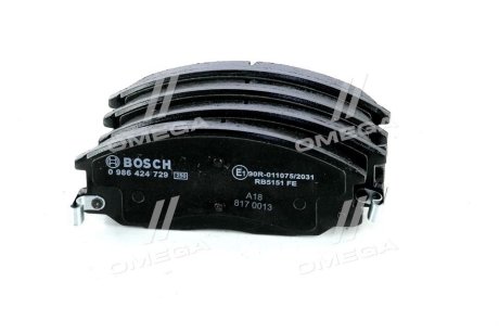 Тормозные колодки, дисковые BOSCH 0 986 424 729