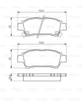 Тормозные колодки дисковые BOSCH 0986424762