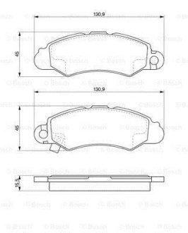 Гальмівні колодки дискові BOSCH 0986424804